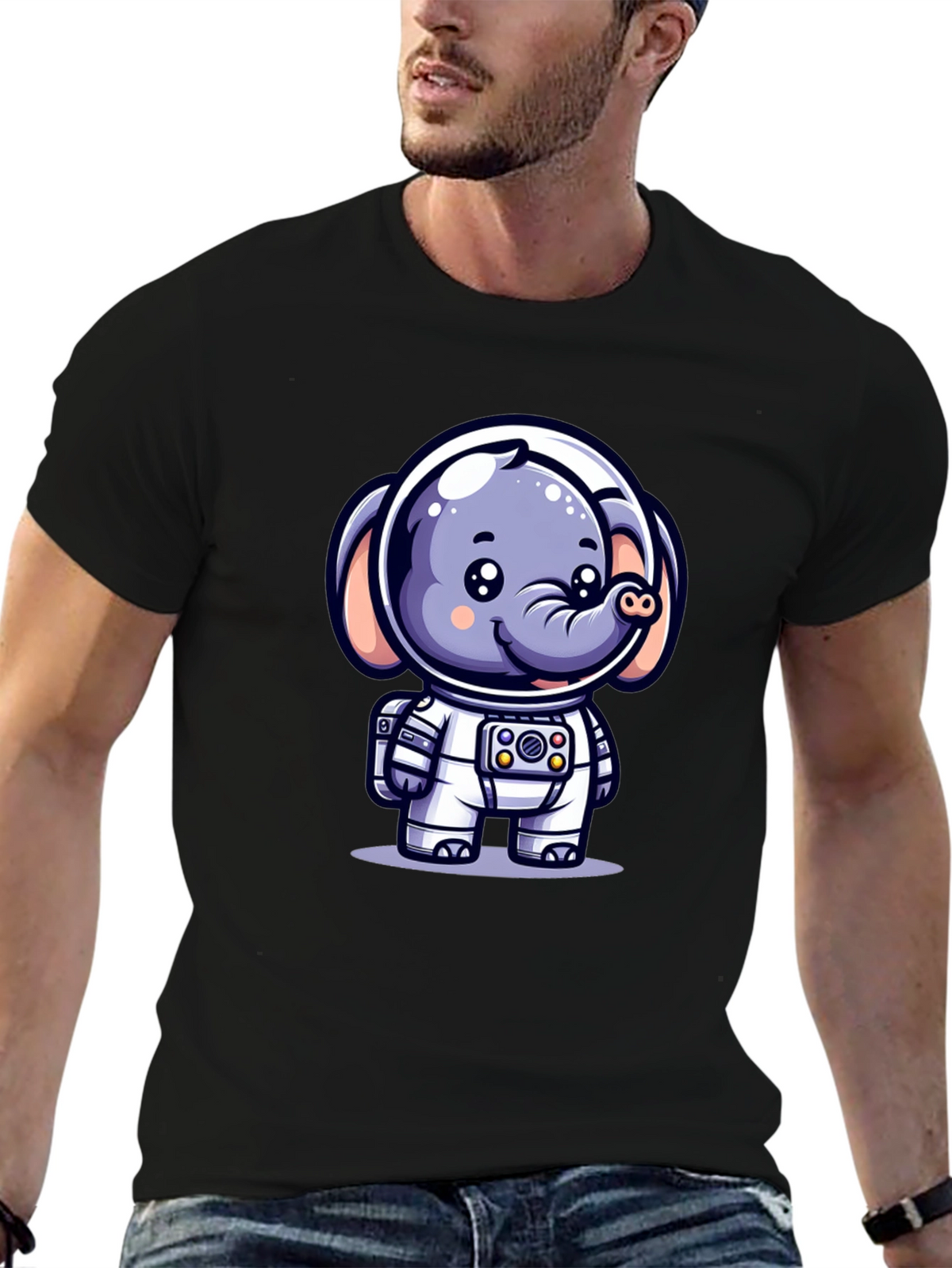 Cute Astronaut Elephant T-Shirt