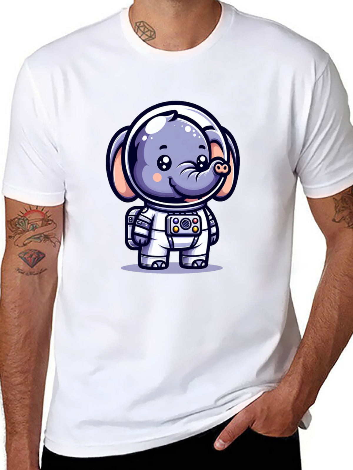 Cute Astronaut Elephant T-Shirt