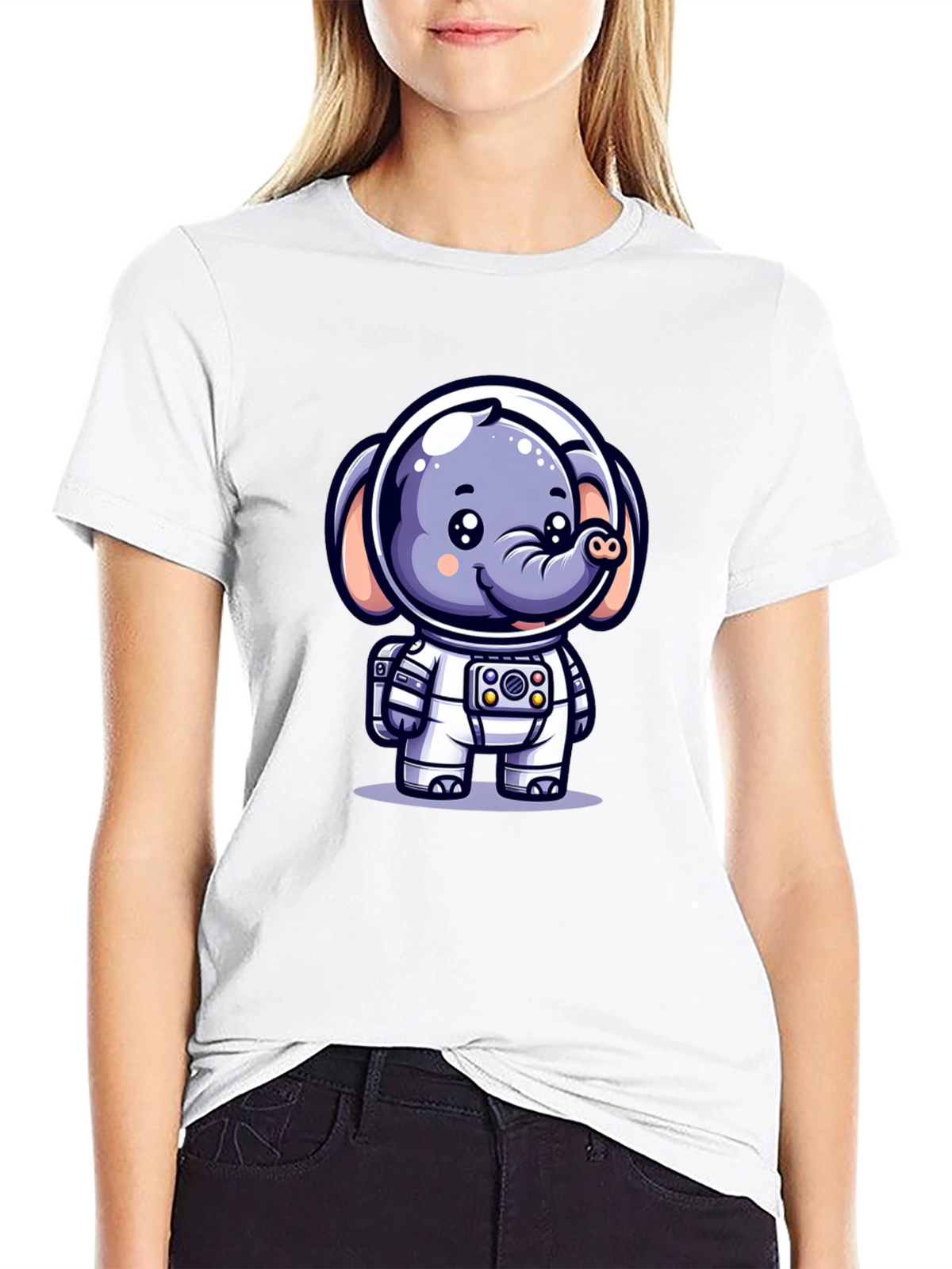 Cute Astronaut Elephant T-Shirt
