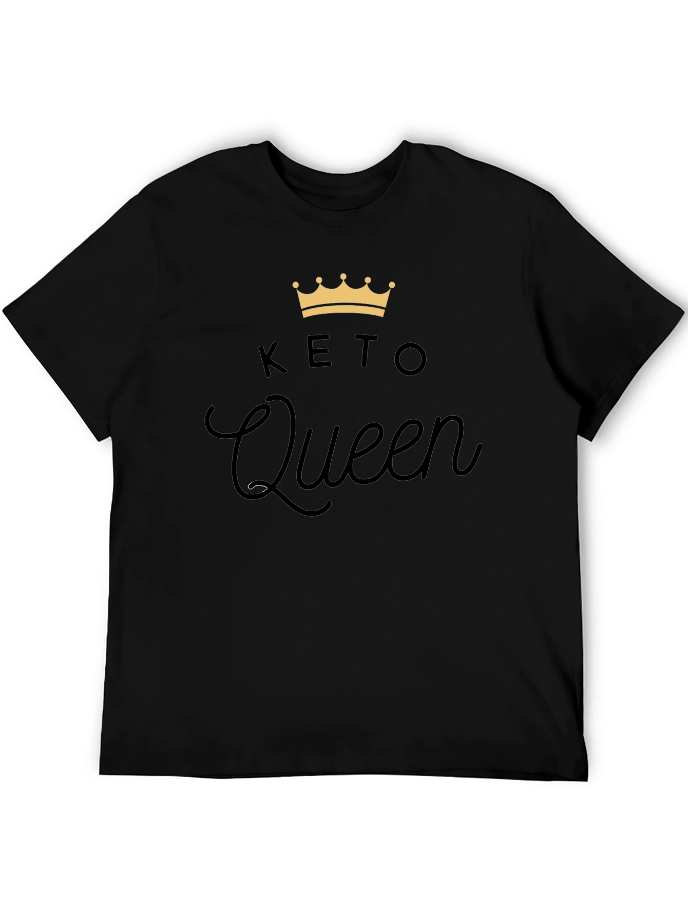 Keto Queen Black T-Shirt - Fashionable Keto Lifestyle Tee