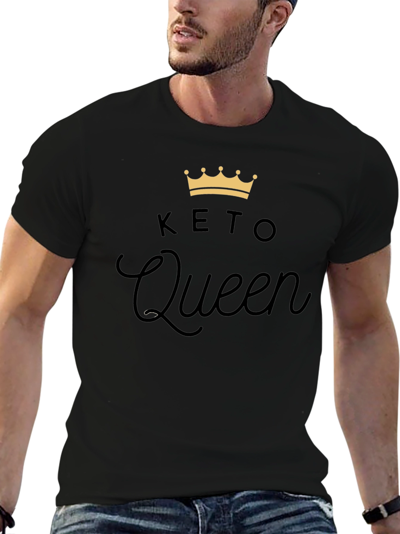 Keto Queen Black T-Shirt - Fashionable Keto Lifestyle Tee