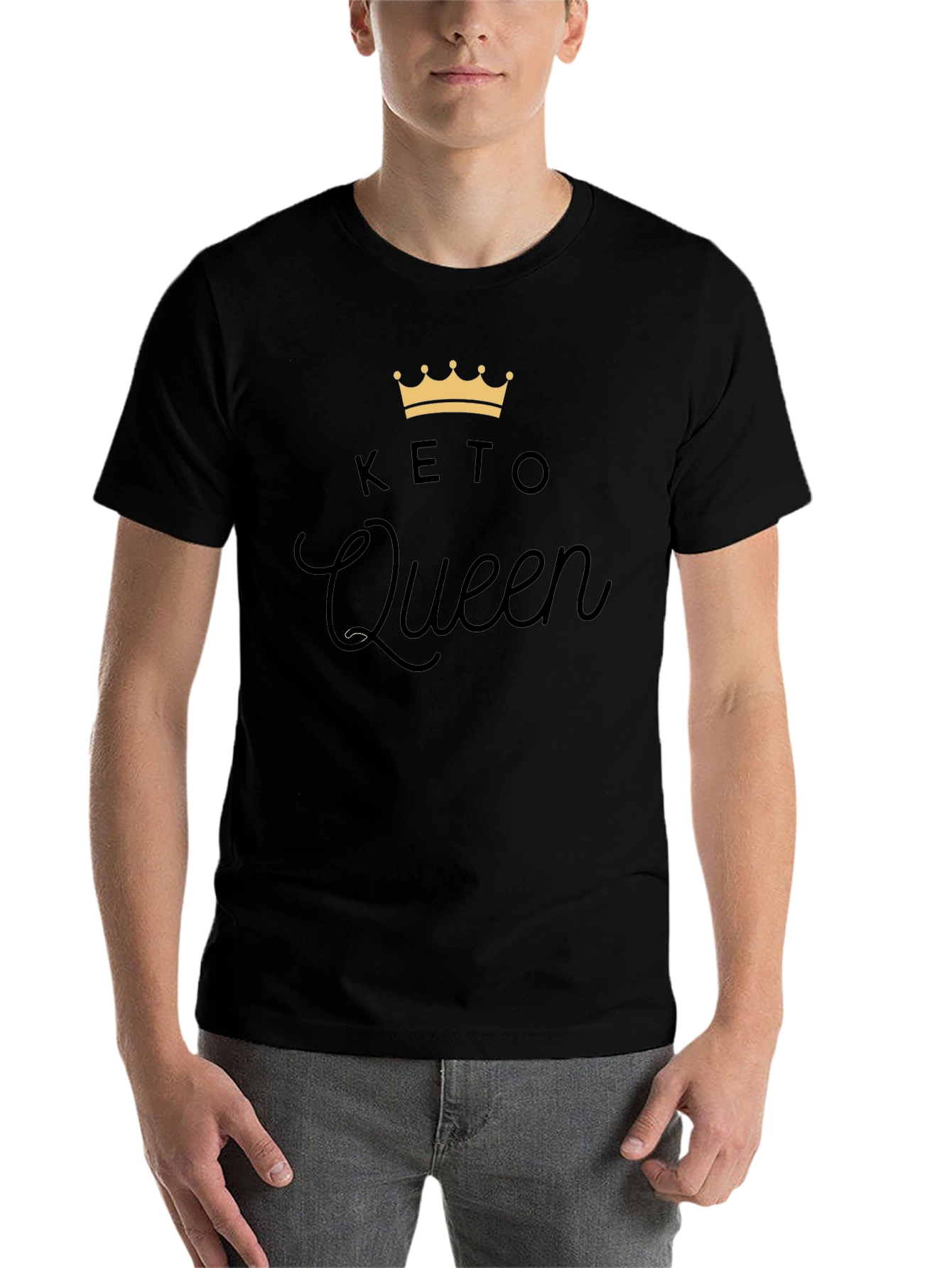 Keto Queen Black T-Shirt - Fashionable Keto Lifestyle Tee