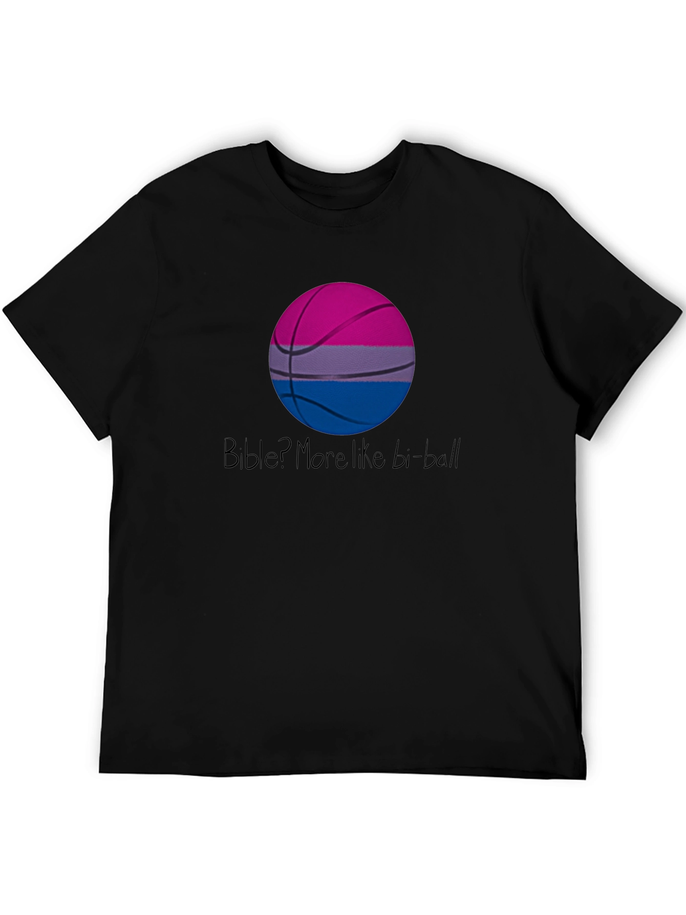 Bi-Ball T-Shirt: Bisexual Pride Basketball Graphic Tee