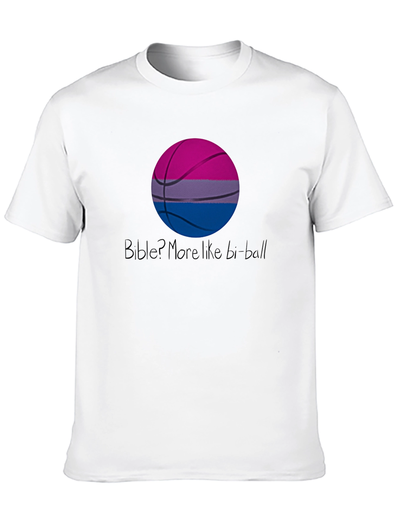 Bi-Ball T-Shirt: Bisexual Pride Basketball Graphic Tee