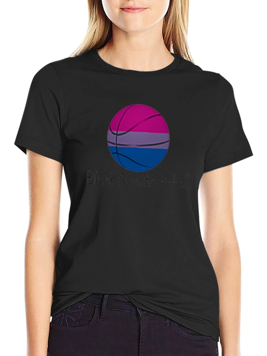 Bi-Ball T-Shirt: Bisexual Pride Basketball Graphic Tee