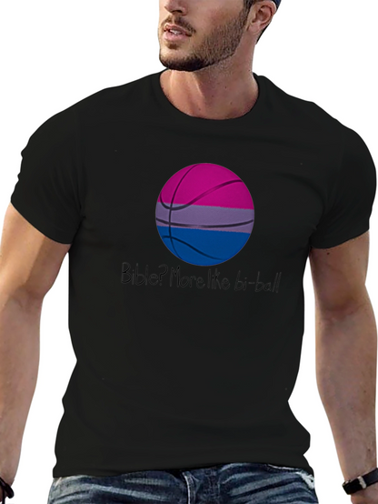Bi-Ball T-Shirt: Bisexual Pride Basketball Graphic Tee