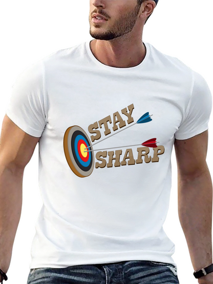 Stay Sharp T-Shirt - Archery Target Design