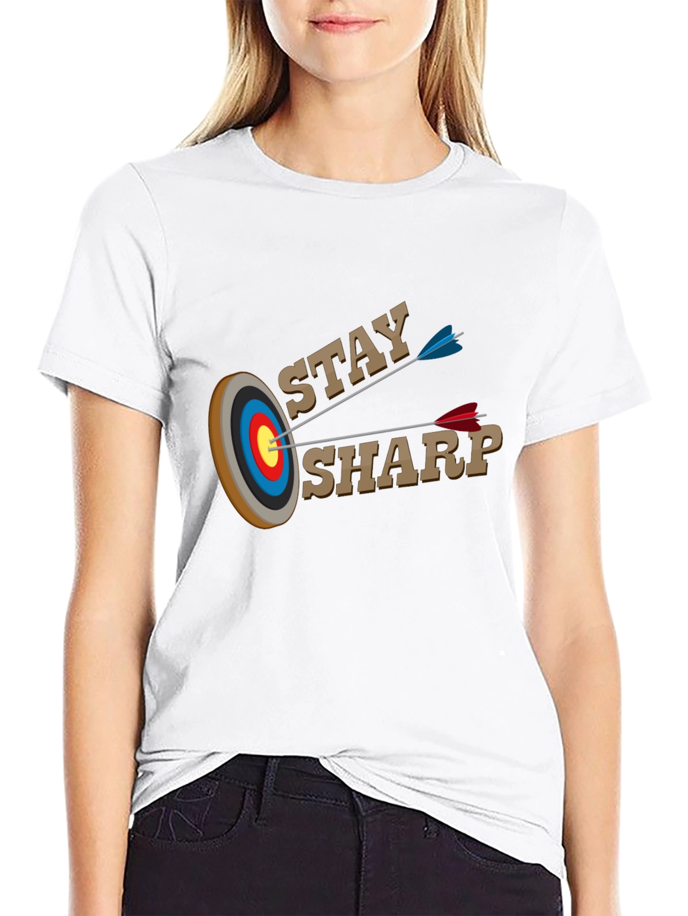 Stay Sharp T-Shirt - Archery Target Design