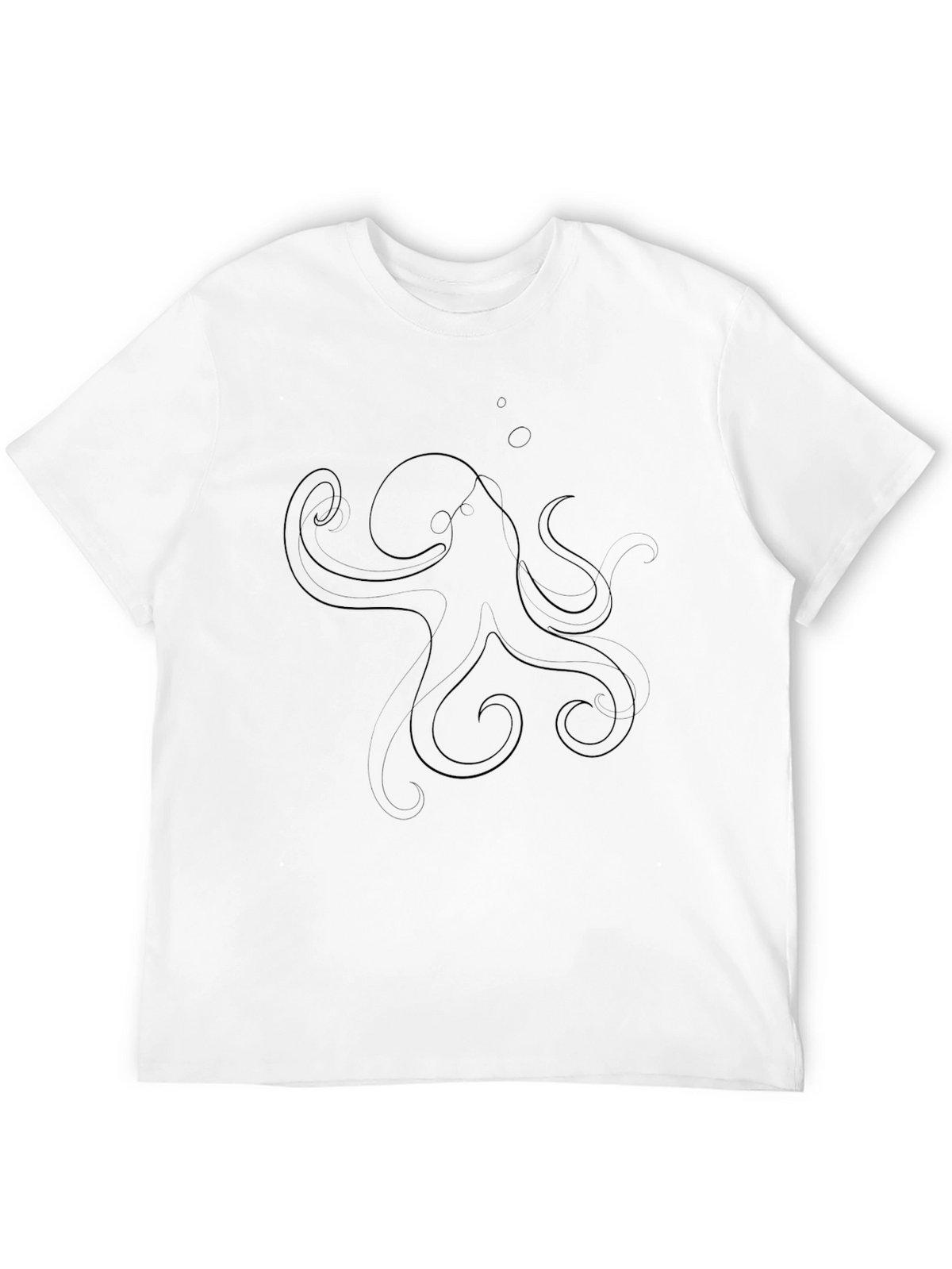 Mens Black Octopus Graphic T-Shirt