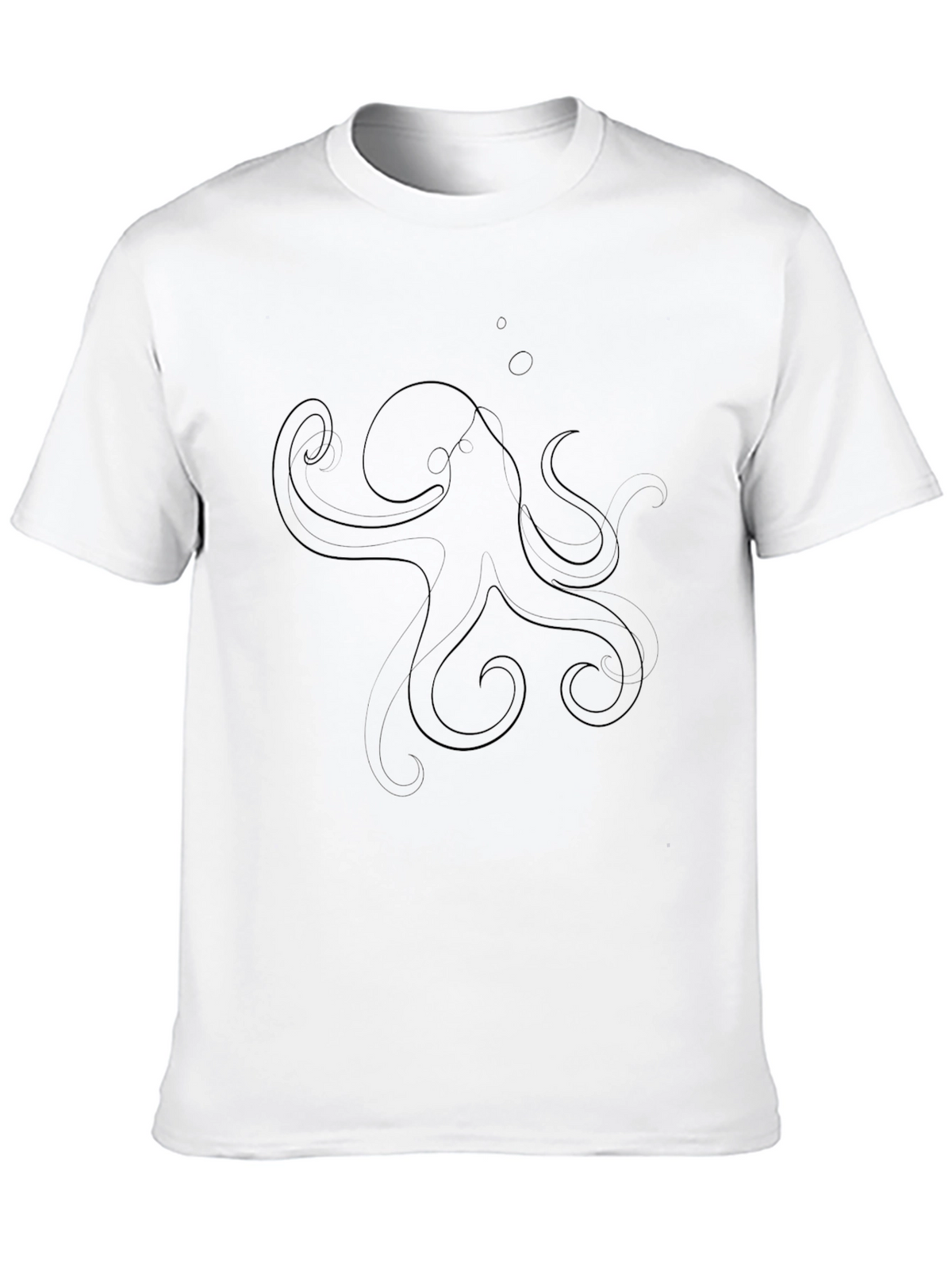 Mens Black Octopus Graphic T-Shirt