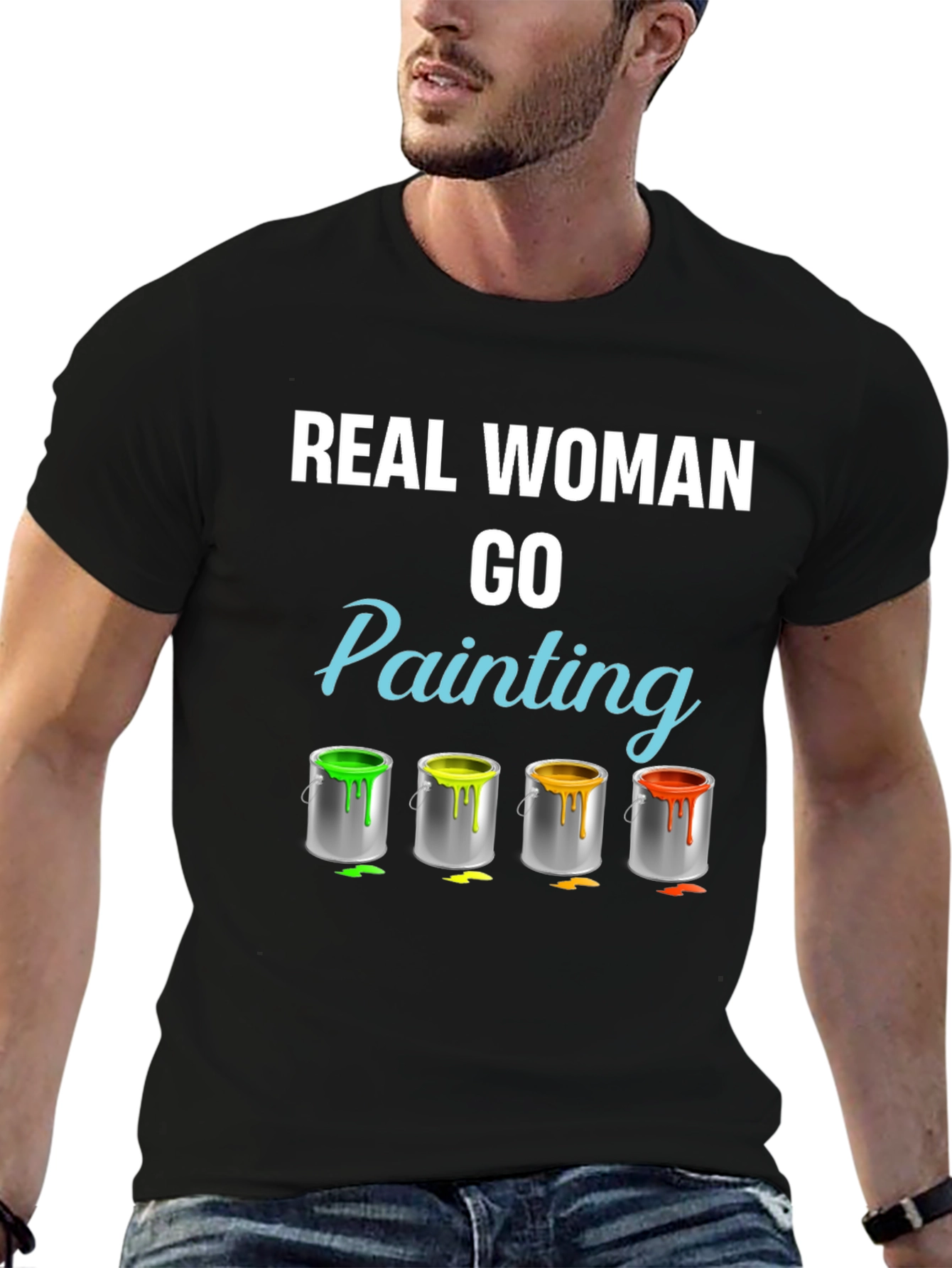 Real Woman Go Painting T-Shirt