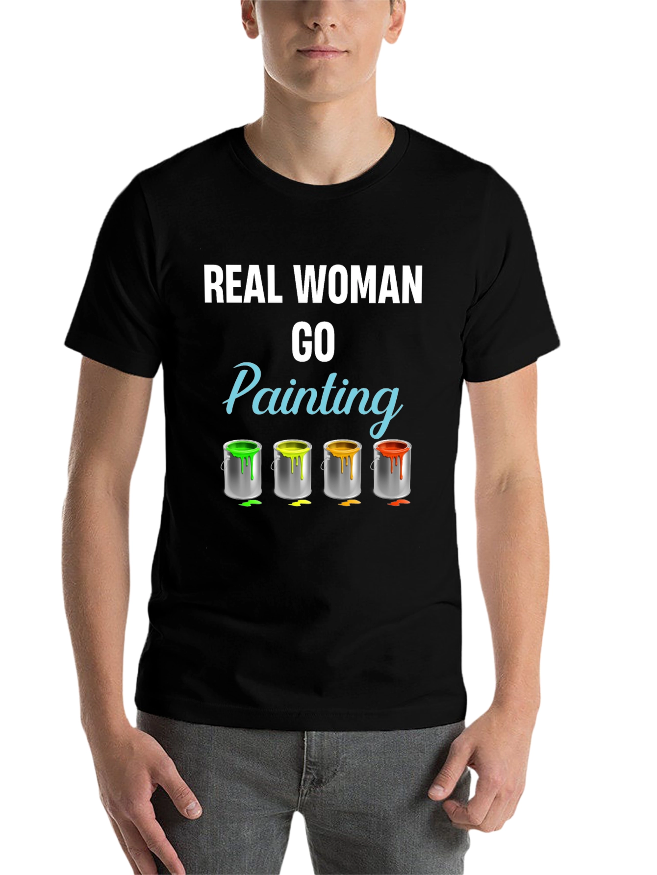 Real Woman Go Painting T-Shirt