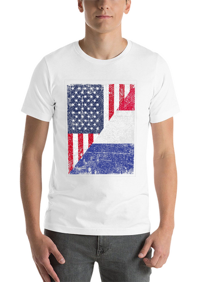 Distressed USA Flag Graphic T-Shirt