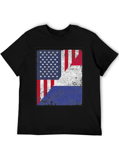 Distressed USA Flag Graphic T-Shirt