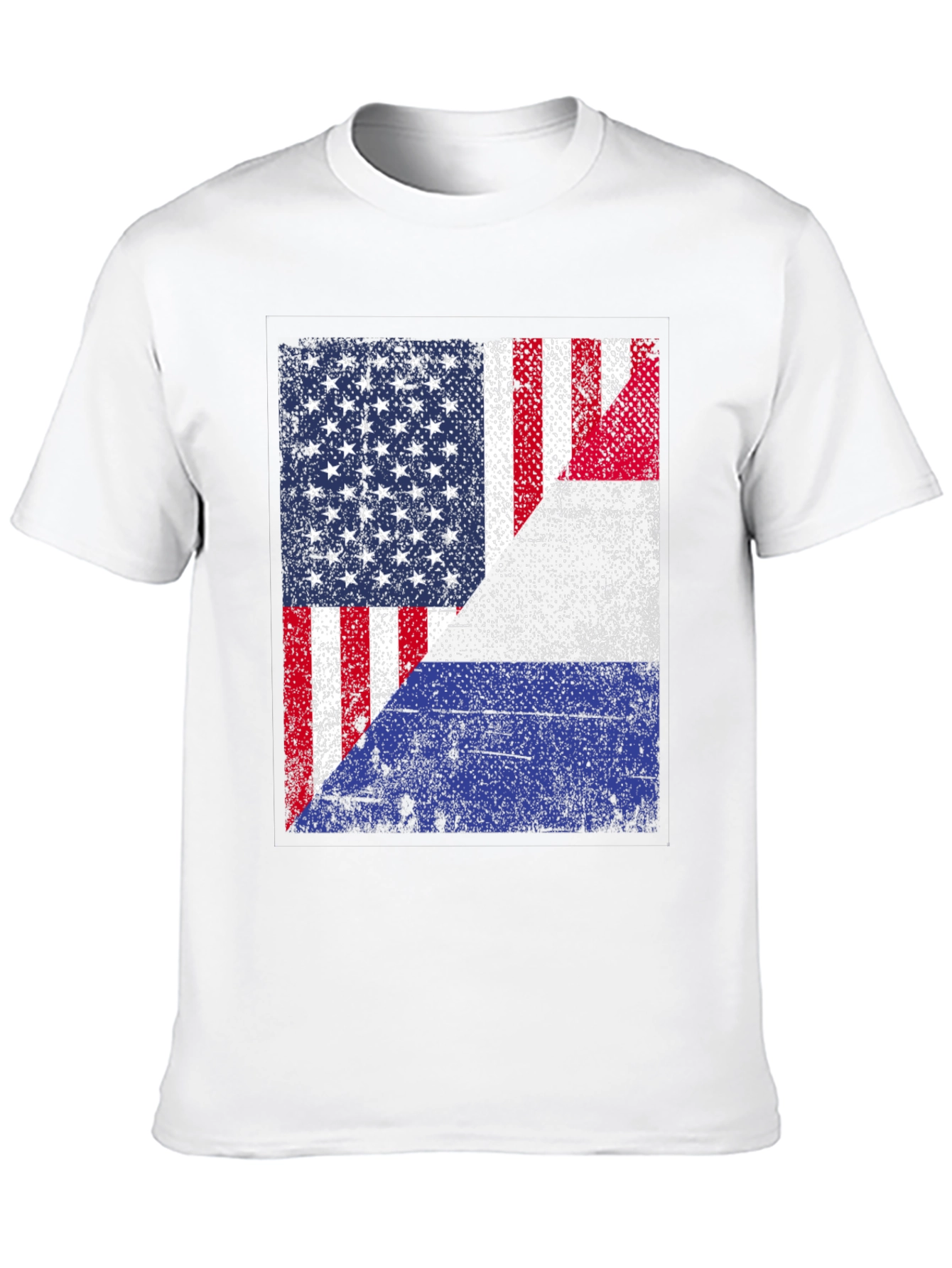 Distressed USA Flag Graphic T-Shirt
