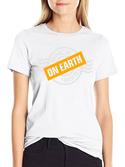 Since On Earth 1983 Black Graphic Tee