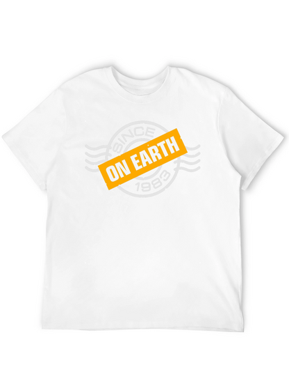 Since On Earth 1983 Black Graphic Tee