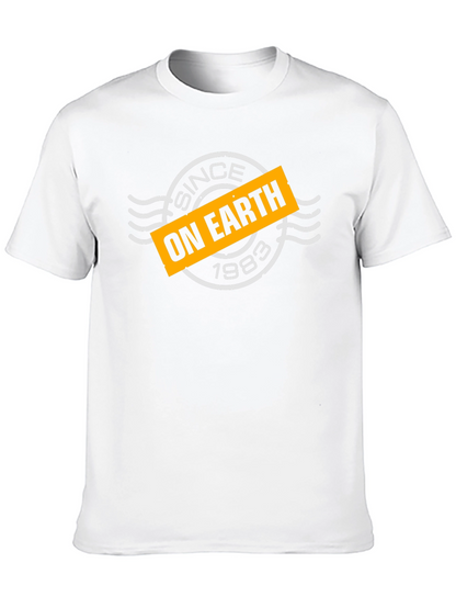 Since On Earth 1983 Black Graphic Tee