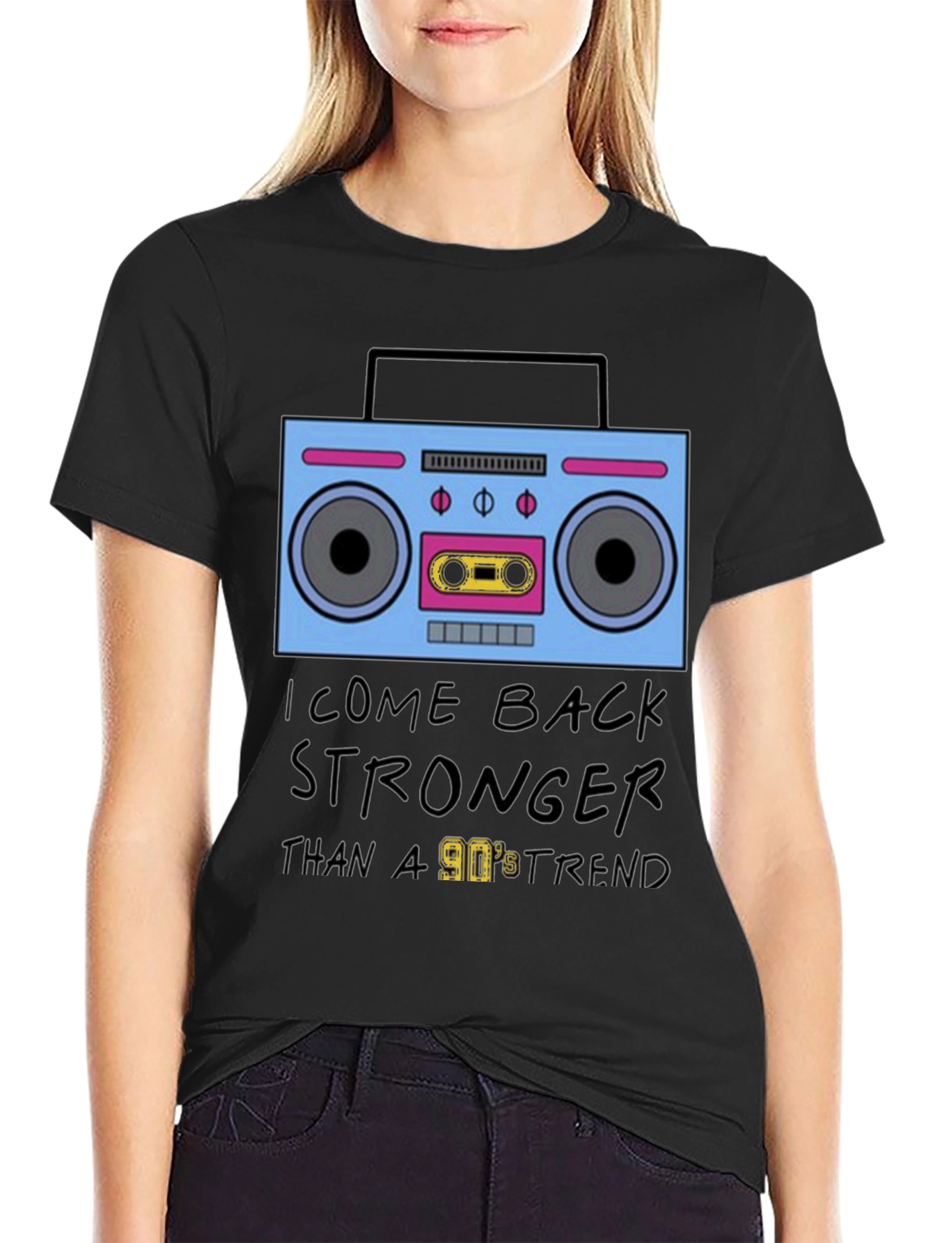 90s Boombox Retro Style T-Shirt