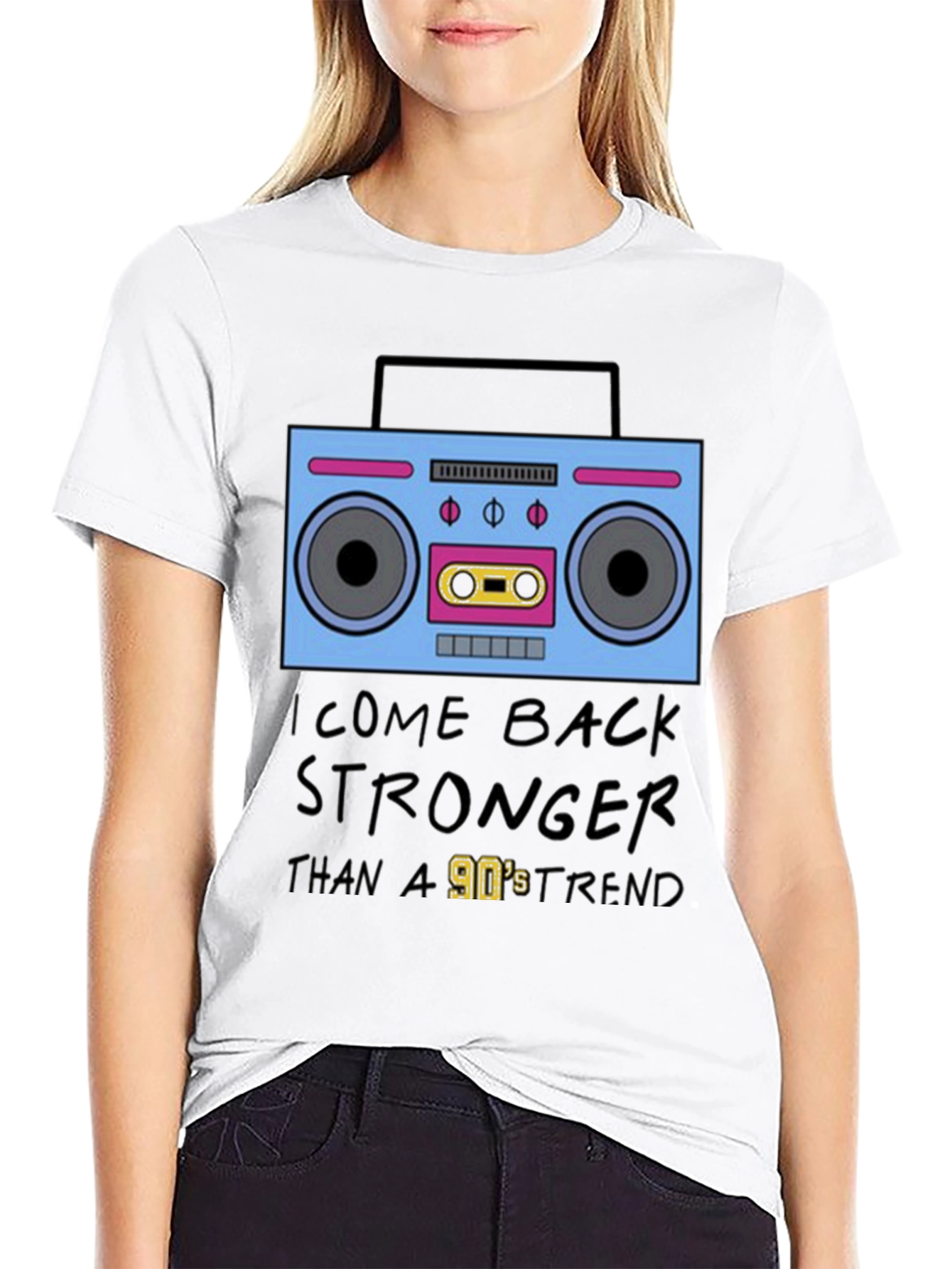 90s Boombox Retro Style T-Shirt