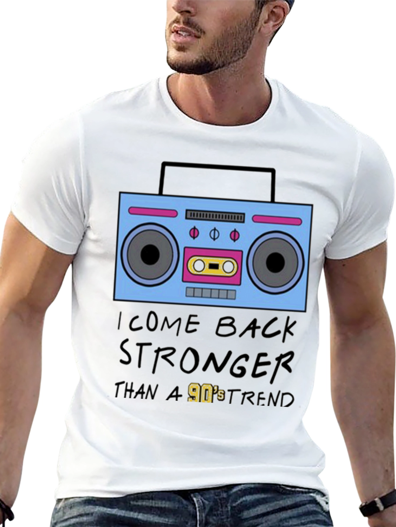 90s Boombox Retro Style T-Shirt