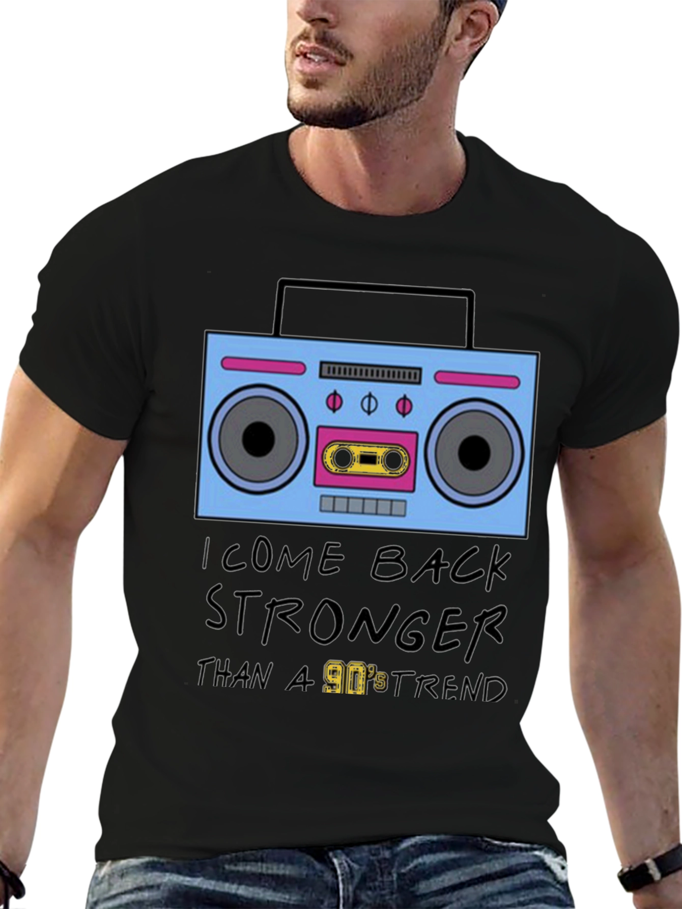 90s Boombox Retro Style T-Shirt