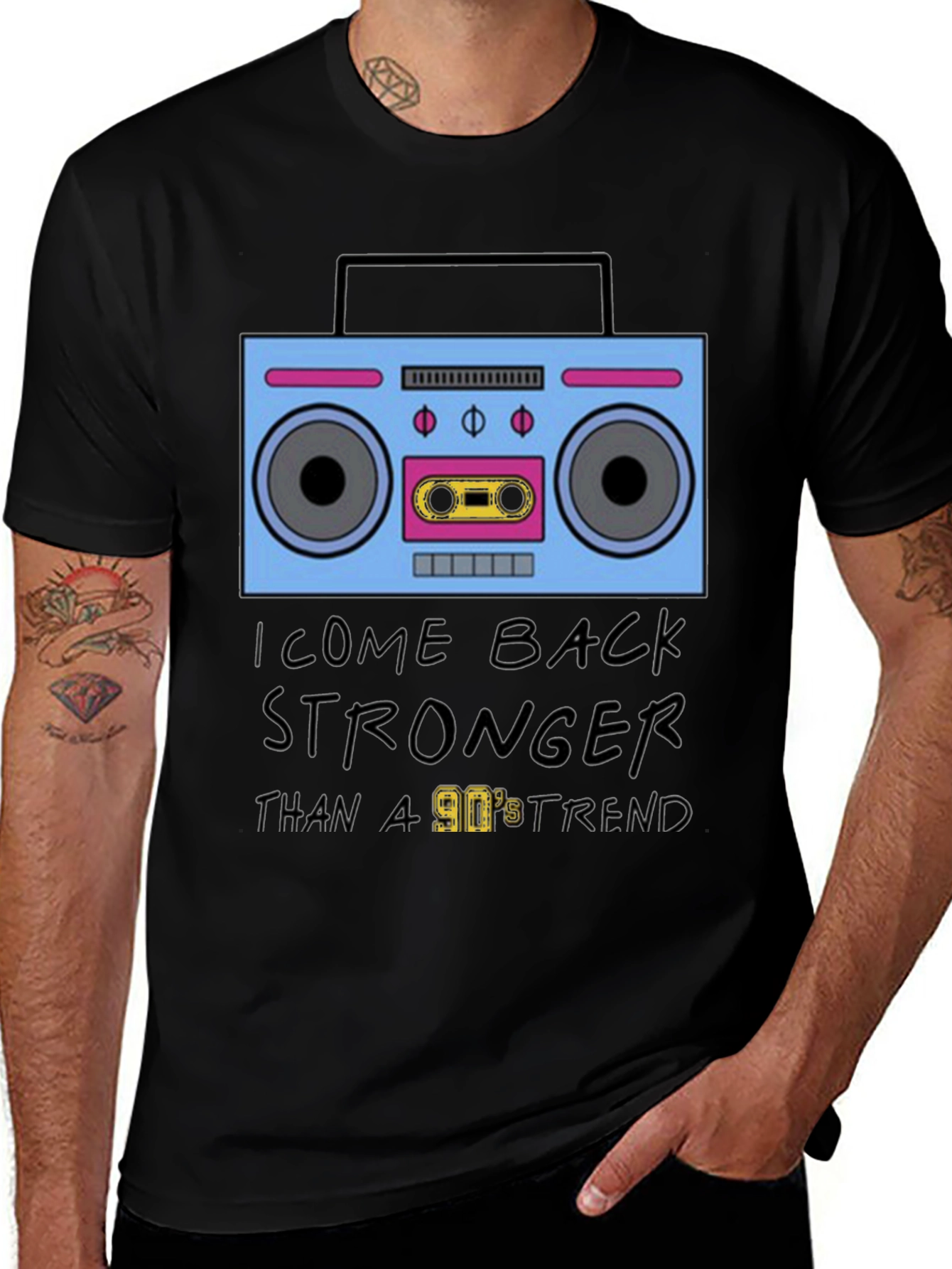 90s Boombox Retro Style T-Shirt