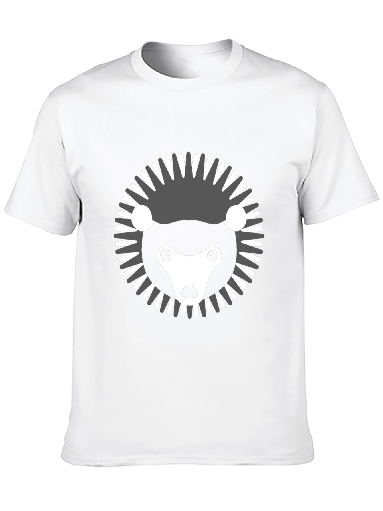 Modern Hedgehog Graphic Tee - Black