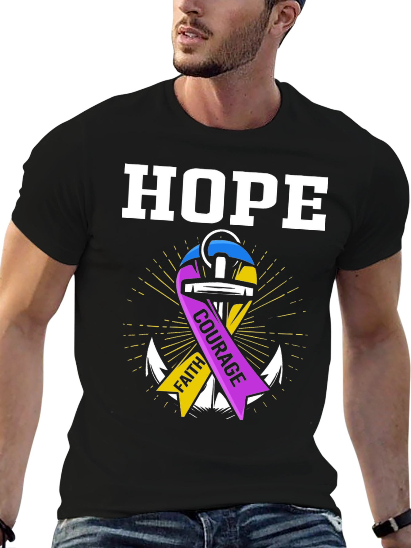 Hope Faith Courage Graphic T-Shirt