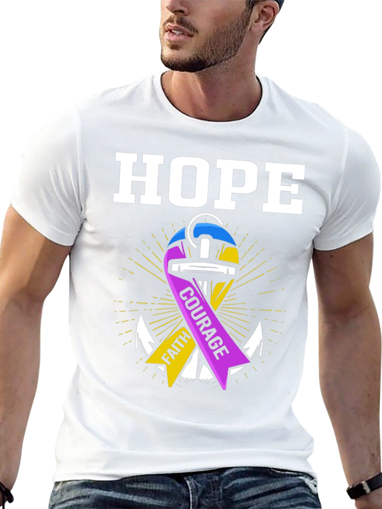 Hope Faith Courage Graphic T-Shirt