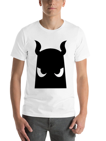 Bold Black Graphic Tee - Devil Silhouette