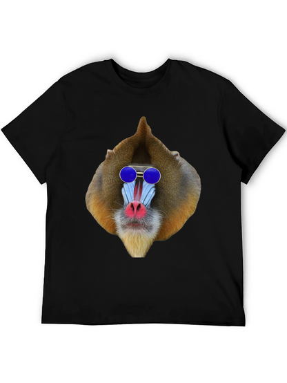 Mandrill Monkey T-Shirt with Sunglasses