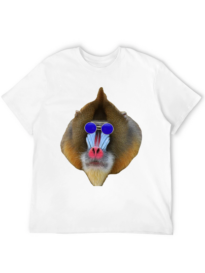 Mandrill Monkey T-Shirt with Sunglasses