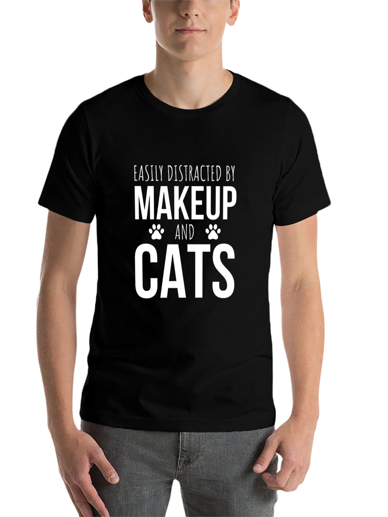 Makeup & Cats Distraction T-Shirt