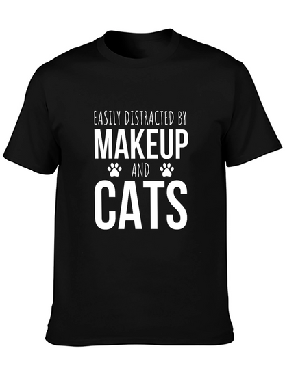 Makeup & Cats Distraction T-Shirt