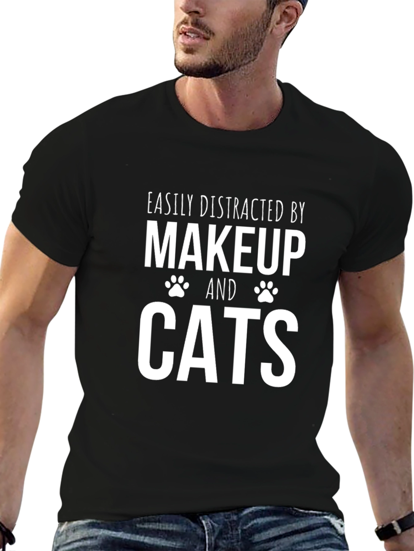 Makeup & Cats Distraction T-Shirt