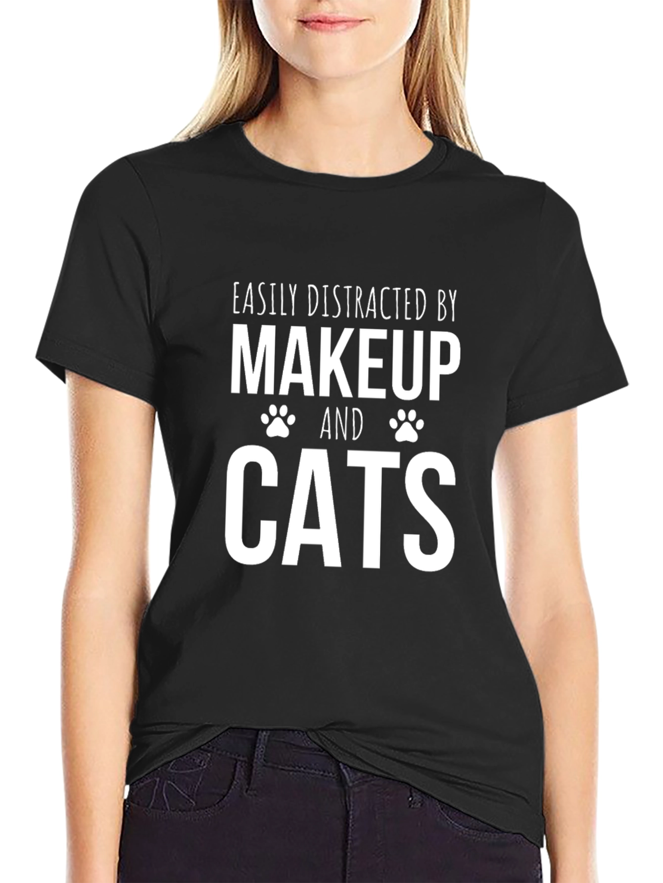 Makeup & Cats Distraction T-Shirt