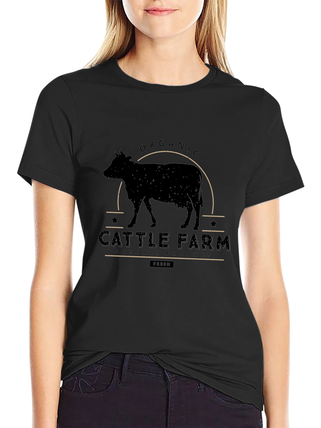 Organic Cattle Farm Graphic Tee