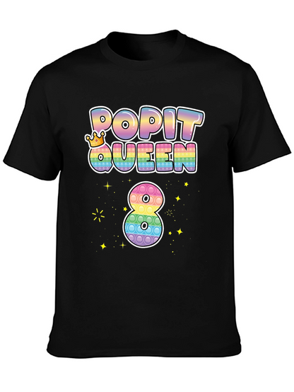 Pop It Queen 8th Birthday T-Shirt