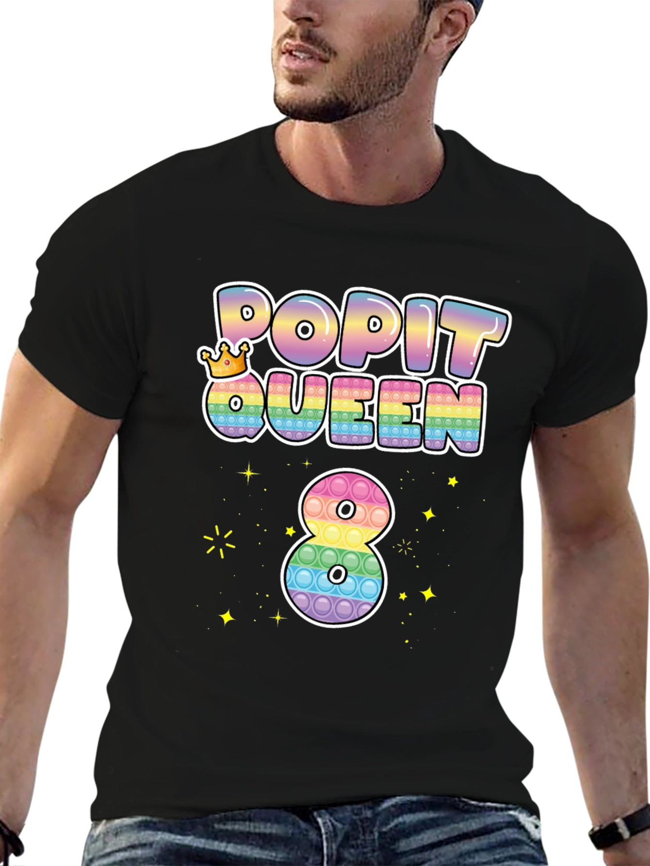 Pop It Queen 8th Birthday T-Shirt