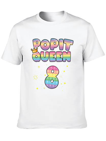 Pop It Queen 8th Birthday T-Shirt