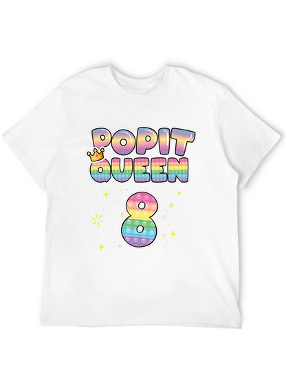Pop It Queen 8th Birthday T-Shirt