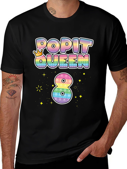 Pop It Queen 8th Birthday T-Shirt