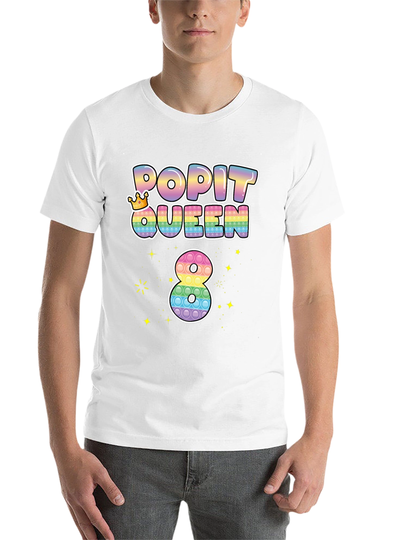 Pop It Queen 8th Birthday T-Shirt
