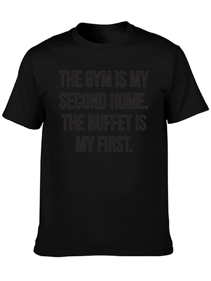 Gym & Buffet Funny Graphic Tee - Black