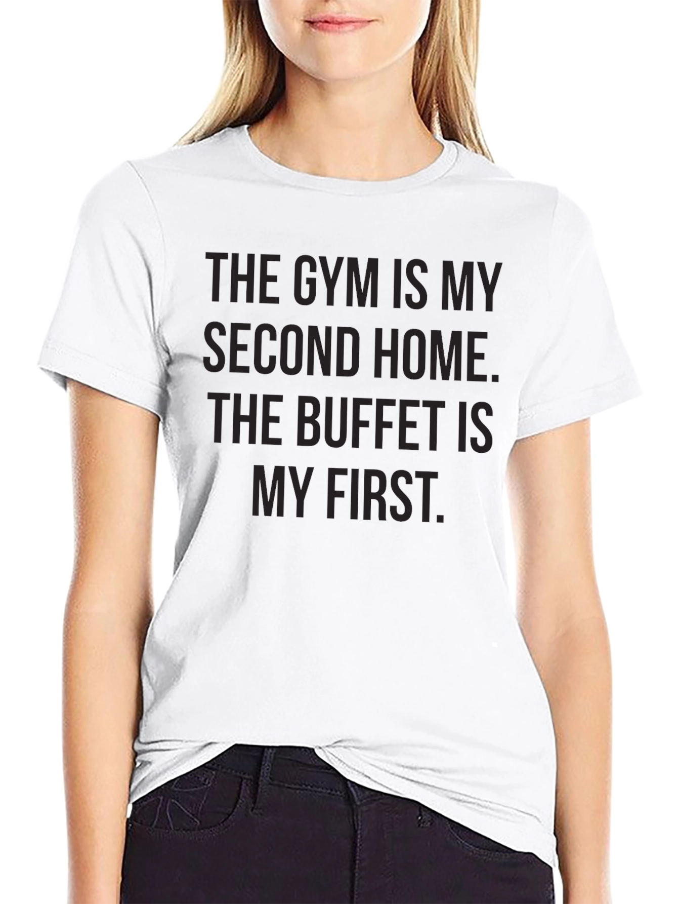 Gym & Buffet Funny Graphic Tee - Black