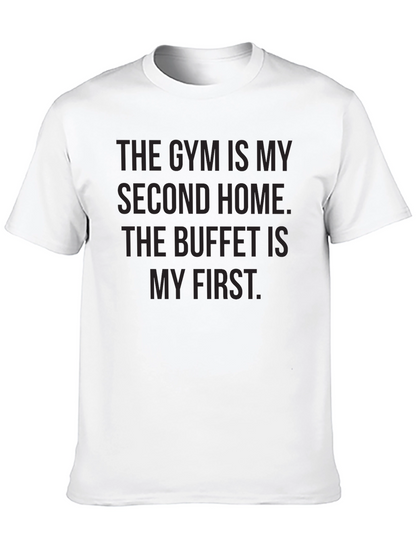 Gym & Buffet Funny Graphic Tee - Black