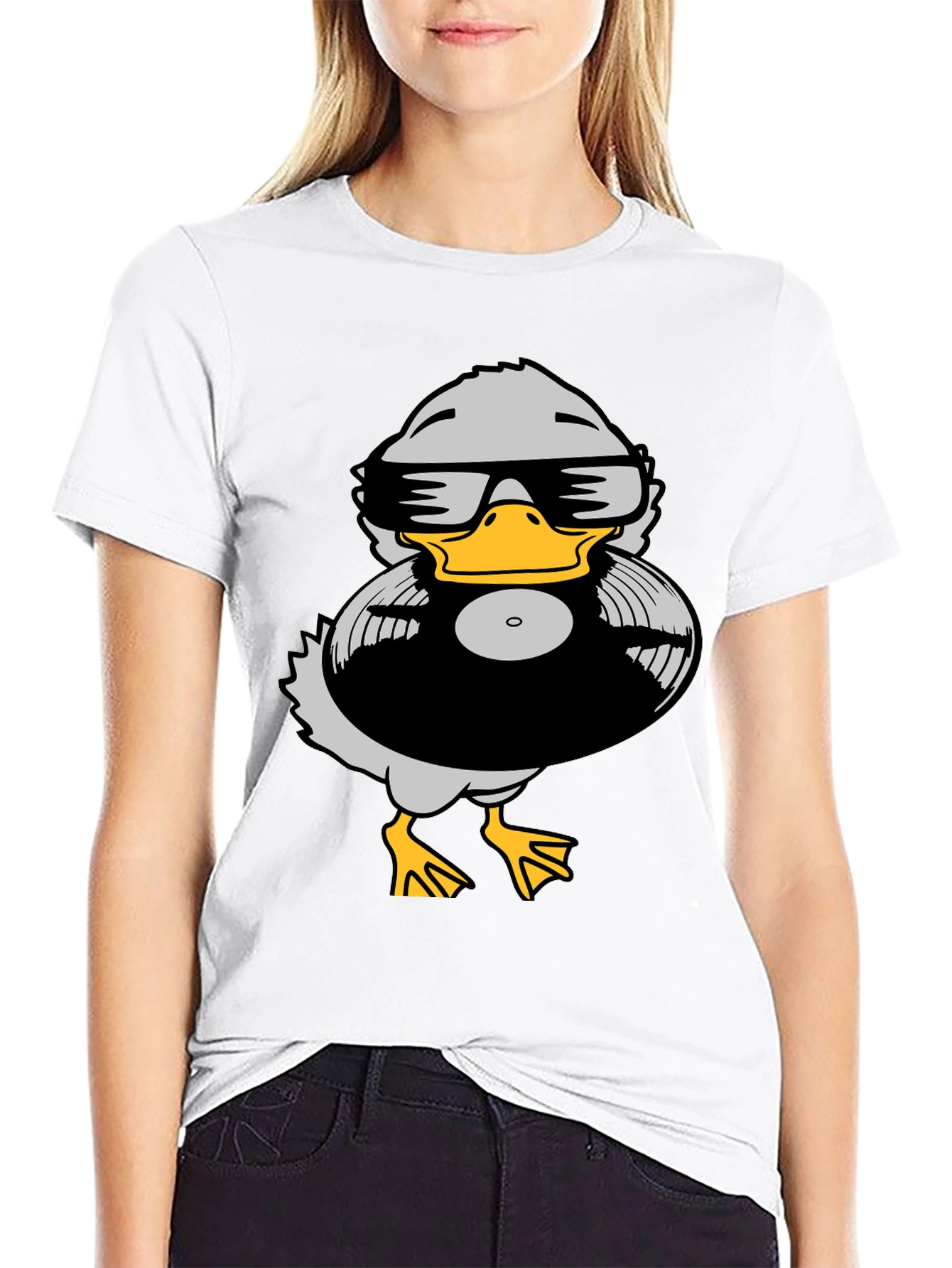 Duck DJ Graphic Tee - Black