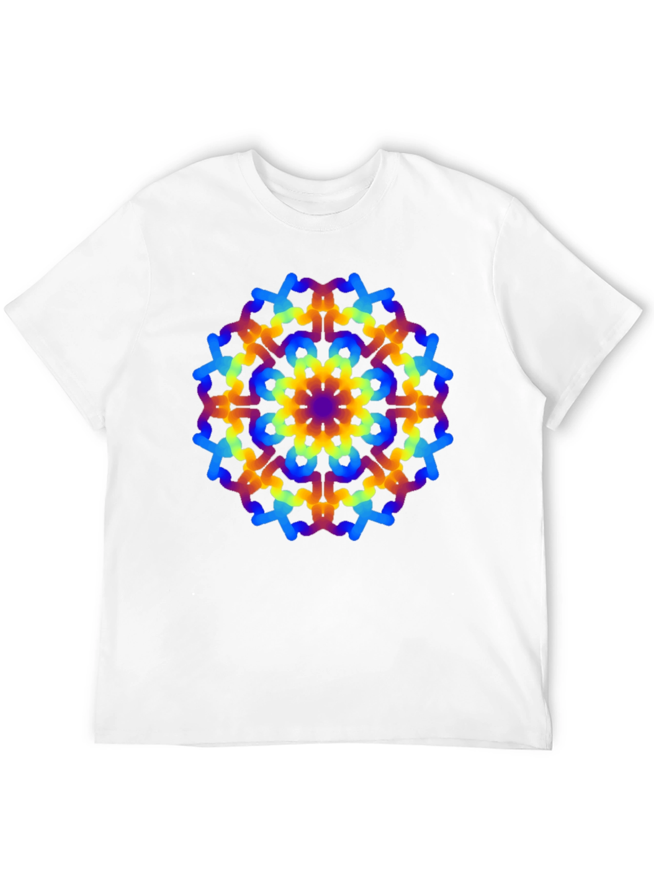 Rainbow Mandala Graphic Black T-Shirt