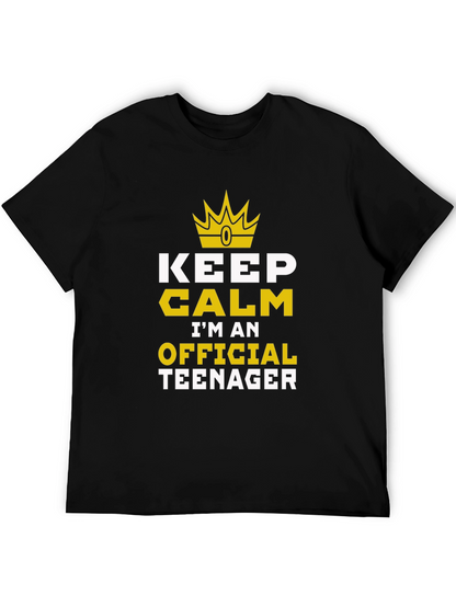 Keep Calm Official Teenager Black Graphic Tee